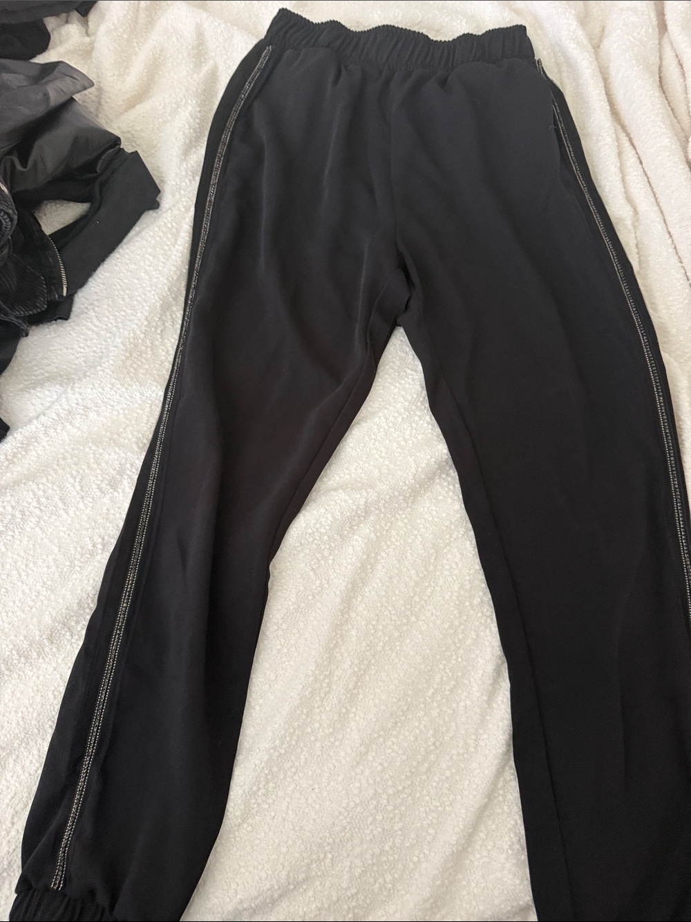 BB Dakota Black Jogger Pants with Side Stitch Detail